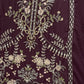 Rajwada Purple Georgette Embroidered Semi-Sitched Kurta Set For Women