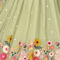 Rajwada Light Green Organza Embroidered Semi-Stitched lehenga For Women