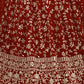 Rajwada Red Georgette Embroidered Semi-Stitched Lehenga For Women