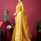 Rajwada Yellow Silk Blend Solid Saree For Women
