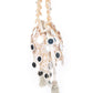 Rajwada White Suede Sequins, Mirror Work Potli For Women
