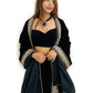 Rajwada Women Designer Black Semi Stitched Lehenga With Unstitched Blouse