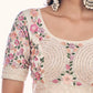 Rajwada Off White Embroidered Soft Net Semi Stitched Lehenga With Blouse For Women