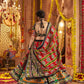 Rajwada Maroon Cotton Blend Embroidered Semi-Stitched lehenga For Women