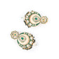 Rajwada Green Faux Pearls Embellished Kundan Neck Piece For Women