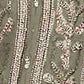 Rajwada Olive Georgette Embroidered Semi-Stitched Kurta Set For Women