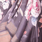 Rajwada Mauve Silk Blend Printed Saree With Unstitched Blouse For Women