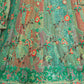 Rajwada Green Net Embroidered Semi Stitched Lehenga With Unstitched Blouse for Women