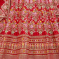 Rajwada Red Art Silk Embroidered Semi-Stitched lehenga For Women