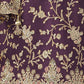 Rajwada Purple Chinon Embroidered Semi-Stitched Kurta Set For Women