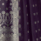 Rajwada Dark Purple Georgette Embroidered Semi Stitched Kurta Set For Women
