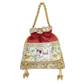 Rajwada Maroon Jute Embroidered Potli For Women