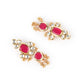 Rajwada Red Kundan Golden Multilayered Necklace Set For Women
