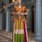 Rajwada Multicolor Viscose Rayon Embroidered Stitched Lehenga Set For Women