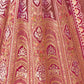 Rajwada Pink Banarasi Silk Embroidered Semi-Stitched Lehenga For Women