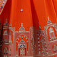 Rajwada Orange Silk Blend Embroidered Semi-Stitched lehenga For Women