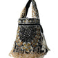 Rajwada Black Velvet Embellished Potli For Women