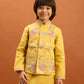 Rajwada Yellow Viscose Silk Embroidered Stitched Kurta Set For Kids