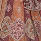 Rajwada Rust Georgette Tissue Embroidered Semi-Stitched Lehenga For Women