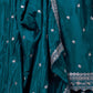 Rajwada Teal Chinon Embroidered & Cutwork Kurta Set For Women