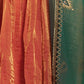 Rajwada Rust Organza Embellished Kurta Set For Women