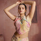 Rajwada Pink Cotton Blend Printed Co-ord Set For Women