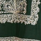 Rajwada Green Chinon Embroidered Semi-Stitched Kurta Set For Women
