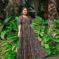 Rajwada Black Georgette Stitched Printed Indo Western Dress For Women