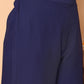 Rajwada Navy Blue Rayon Solid Stitched Kurta set for Women