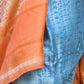Rajwada Orange Poly Viscose Printed Saree With Unstitched Blouse For  Women