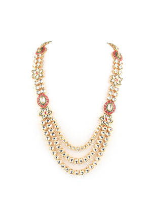 Rajwada Women Red & Gold Kundan Jewellery Set
