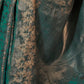 Rajwada Green Silk Blend Woven Saree With Unstitched Blouse For Women