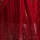 Rajwada Red Embellished Georgette Saree With Unstitched Blouse For Women