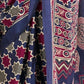 Rajwada Blue Satin Printed Saree With Unstitched Blouse For Women