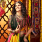 Rajwada Black Silk Blend Printed Semi-Stitched Lehenga For Women