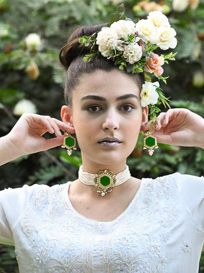 Rajwada - Green Choker set