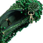 Rajwada Green Suede Embellished Hand Bag For Women