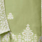Rajwada Light Green Organza Embroidered Semi-Stitched Kurta Set For Women