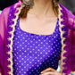 Rajwada Women Violet Satin Embroidered Stitched Kurta Set