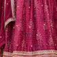 Rajwada Pink Georgette  Digital Printed With Sequins Work Stitched lehenga For Women