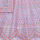 Rajwada Lavender Embroidered Soft Net Semi Stitched Lehenga With Blouse For Women