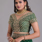 Rajwada Green Embroidered Georgette Saree With Unstitched Blouse For Women