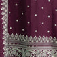 Rajwada Wine Georgette Embroidered Semi-Stitched Kurta Set For Women
