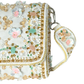 Rajwada White Suede Embellished Clutch For Women