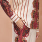 Rajwada Cream Linen Printed Stitched Co-Ord Set For Women