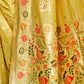 Rajwada Light Mustard Silk Blend Printed Saree For Women