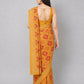 Yellow Banarasi Silk Embellished Saree