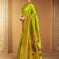 Rajwada Lime Green Silk Blend Woven Pithani Saree For Women