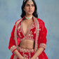 Rajwada Red Art Silk Embroidered Semi-Stitched lehenga For Women