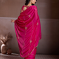 Rajwada Pink Silk Blend Embroidered Saree For Women